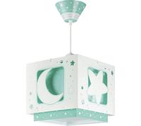 Dalber Lustre Chambre Enfant Moonlight lune et étoiles Vert, lustre chambre enfant, 63232H, E27
