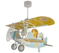 Dalber Lustre Chambre Lampe Suspension Enfant avion lion bleu animaux, 54602, E27 15w led