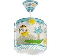 Dalber Lustre Chambre Lampe Suspension Enfant My Little Jungle Animaux, 76112 , Vert, Lion alligator girafe, E27