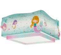 Dalber Plafonnier enfant Sirènes Mermaids, Lustre chambre; Enfant, Lampe de Plafond enfant, 63446, E27