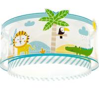 Dalber Plafonnier enfant My Little Jungle Animaux Jugle, Lustre chambre; Enfant, Lampe de Plafond enfant, lustre chambre enfant, 76116, E27