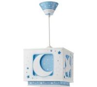 Dalber - Lampe à suspension enfant - Moonlight - Motif lune et étoiles, L 24 cm, H 30 cm, Bleu