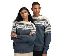 Dale of Norway Cortina 1956 Steel Off White Pull norvégien intemporel pour homme 100 % laine pour les journées d'hiver élégantes Taille M