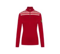 Dale of Norway - Cortina Basic Sweater - Gilet en laine mérinos femme Raspberry / OffWhite - S
