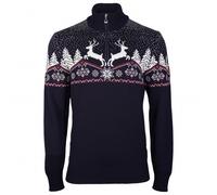 Dale of Norway - Dale Christmas Sweater - Pull en laine mérinos - L - navy / off white / red rose
