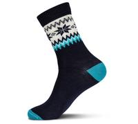 Dale of Norway - Myking Socks - Chaussettes en laine mérinos - Unisex M - 39-42 | EU 39-42 - navy / turquoise / off white
