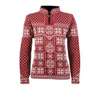 Dale of Norway - Peace Sweater - Pull en laine mérinos femme Red Rose / Off White - XS
