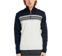 Dale of Norway - Pull à col zippé en laine de mérinos - Dalestølen Sweater Off White/Navy pour Homme en Laine - Taille XL - Blanc Blanc XL