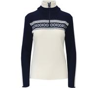 Dale of Norway - Pull à col zippé en laine de mérinos - Dystingen Sweater Off White/Navy/Off White pour Femme en Laine - Taille XL - Blanc Blanc XL