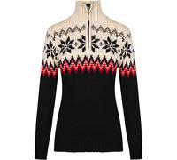 Dale of Norway - Pull à col zippé en laine de mérinos - Myking Sweater Black/Raspberry/Off White pour Femme en Laine - Taille S - Noir Noir S