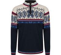 Dale of Norway - Pull à col zippé en laine de mérinos - Vail Sweater Midnight/Red Rose/Off White pour Homme en Laine - Taille XL - Navy Navy XL