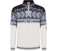 Dale of Norway - Pull à col zippé en laine de mérinos - Vail Sweater Off White/Smoke/Midnight Navy pour Homme en Laine - Taille M - Blanc Blanc M