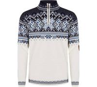 Dale of Norway - Pull à col zippé en laine de mérinos - Vail Sweater Off White/Smoke/Midnight Navy pour Homme en Laine - Taille L - Blanc Blanc L