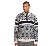 Dale of Norway - Pull à col zippé en laine de mérinos - Cortina 2026 Sweater Navy/Off White pour Homme en Laine - Taille M Navy M