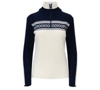 Dale of Norway - Pull à col zippé en laine de mérinos - Dystingen Sweater Off White/Navy/Off White pour Femme en Laine - Taille M - Blanc Blanc M