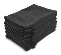 Dalephoric 10 Pièces 14,6 x 21cm Gants de Toilette, Serviette Microfibre Visage, Super Doux et Absorbant, Gant Exfoliant Corps, Gant de Douche, Gant Toilette pour Démaquillage et Le Bain, Noir