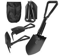 Dalephoric Pelle Pliante 60cm, Pelle Pliable en Acier au Carbone avec Sac de Transport, Pelle à Neige, Beche Jardinage, Pelle de Camping Pliante, pour Randonnée, Chasse et Jardinage, Noir
