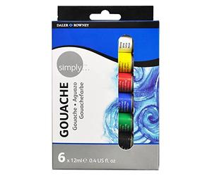 Daler Rowney - 126600006 - Kit De Loisirs Créatifs - Ensemble Gouache Simply - 6X12 Ml