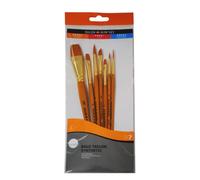 Daler Rowney - 216920700 - Kit De Loisirs Créatifs - Pinceaux À Poignée Courte En Poils Taklon Dorés - 7 Pièces, Doré