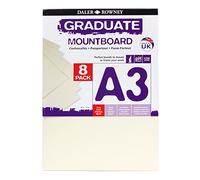 Daler Rowney - 329308030 - Kit De Loisirs Créatifs - Pack De 8 Planches De Montage A3 Graduate - Ivoire
