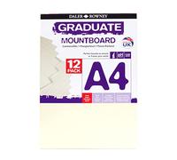 Daler Rowney - 329412030 - Kit De Loisirs Créatifs - Pack De 12 Planches De Montage A4 Graduate - Ivoire