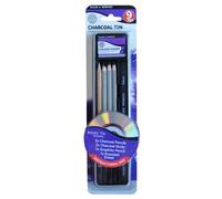 Daler Rowney - 649100120 - Kit De Loisirs Créatifs - Ensemble 9 Pièces De Crayons De Fusain