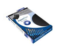 Daler Rowney Aquafine - Etui zippé de 10 pinceaux pour l'aquarelle
