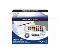 Daler-Rowney Aquafine Half Pan Travel Set - Peinture - aquarelle - couleurs assorties - demi-plateau - 1.5 ml (pack de 24) G
