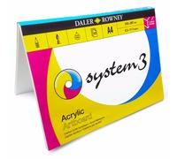 Daler Rowney Art Board Système 3 Peinture Acrylique A4 10 Pages Fabriqué En GB