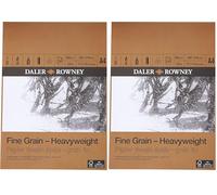 Daler Rowney - Bloc dessin papier épais 30 feuilles A4-200g/m² - grain fin (Lot de 2)