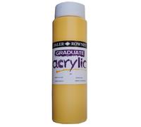 Daler-Rowney Bouteille de peinture acrylique Graduate Jaune de Naples 500 ml