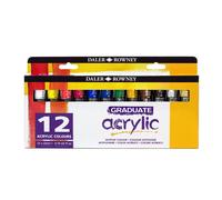 Daler Rowney Coffret peinture acrylique Graduate 12 x 22 ml