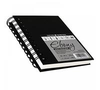 Daler Rowney Ebony - Carnet de croquis spiralé couverture rigide 50 feuilles A5 - 160g/m²