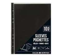 Daler Rowney Essential Lot de 10 pochettes de présentation pour œuvres d'art et projets A4 Idéal pour les artistes professionnels