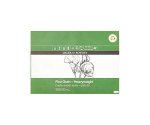 Daler-Rowney Fine Grain Eco Heavyweight A2 Artist Pad, 100% recyclé sans acide 200g 30 feuilles, Graphite