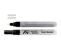 Daler Rowney : FW Mixed Media Paint Marker : Round 2-4mm : Pack of 2 & Nibs