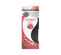 Daler Rowney Georgian - Etui zippé de 10 pinceaux classiques pour peinture à l'huile