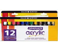 Daler-Rowney Graduate Acrylic Color Set, 12 x 22 ml