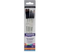 Daler-Rowney Graduate Classic - Lot de pinceaux - 5 parties - usé bombé, rond, plat, pinceau à ligne - taille : 1, 2, 6, 10 G