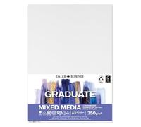 Daler-Rowney Graduate Panneau en polycoton, grain fin, 350 g/m², A3-29,7 x 42 cm, blanc, pour étudiants en art et amateurs, 1 pièce