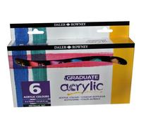 Coffret Peinture acrylique Daler Rowney - Couleurs métallisées - 6 x 75 ml G