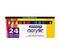Daler Rowney Graduate - Set peinture acrylique 24 tubes 22ml
