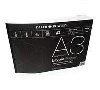 Daler Rowney - Layout Paper Pad - 45gsm - 80 Pages - A3 Landscape - Made in England