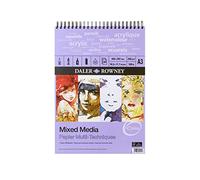 Daler Rowney Optima Mixed Media - Bloc spiralé papier pour techniques mixtes 30 feuilles A3 - 250g/m²