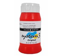 System 3 Acrylic Colour 500ml Tubs by DALER-ROWNEY - Cadmium Scarlet (Hue)