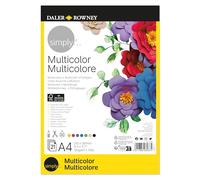 Daler Rowney Simply - Bloc papier multicolore 21 feuilles A4-120g/m²