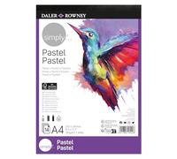 Daler Rowney Simply - Bloc papier pastel 14 feuilles A4-150g/m², blanc