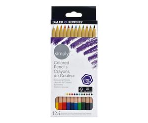 Daler Rowney Simply - Etui 12 crayons de couleur