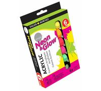 Daler Rowney Simply Néon Et Glow Ensemble De Peinture Acrylique 6 X 12Ml