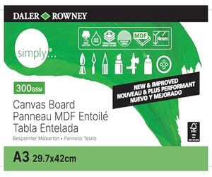 Daler Rowney Simply - Panneau MDF entoilé A3 300g/m²